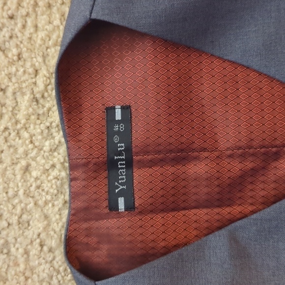 Yuan Lu Light Gray Formal Set Vest & Adjustable Pants Size 8 Boys - Picture 3 of 8